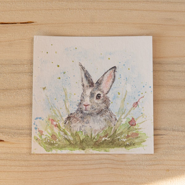 TinyArt - Kleines Kaninchen in Aquarell