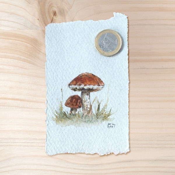 TinyArt - Steinpilz in Aquarell