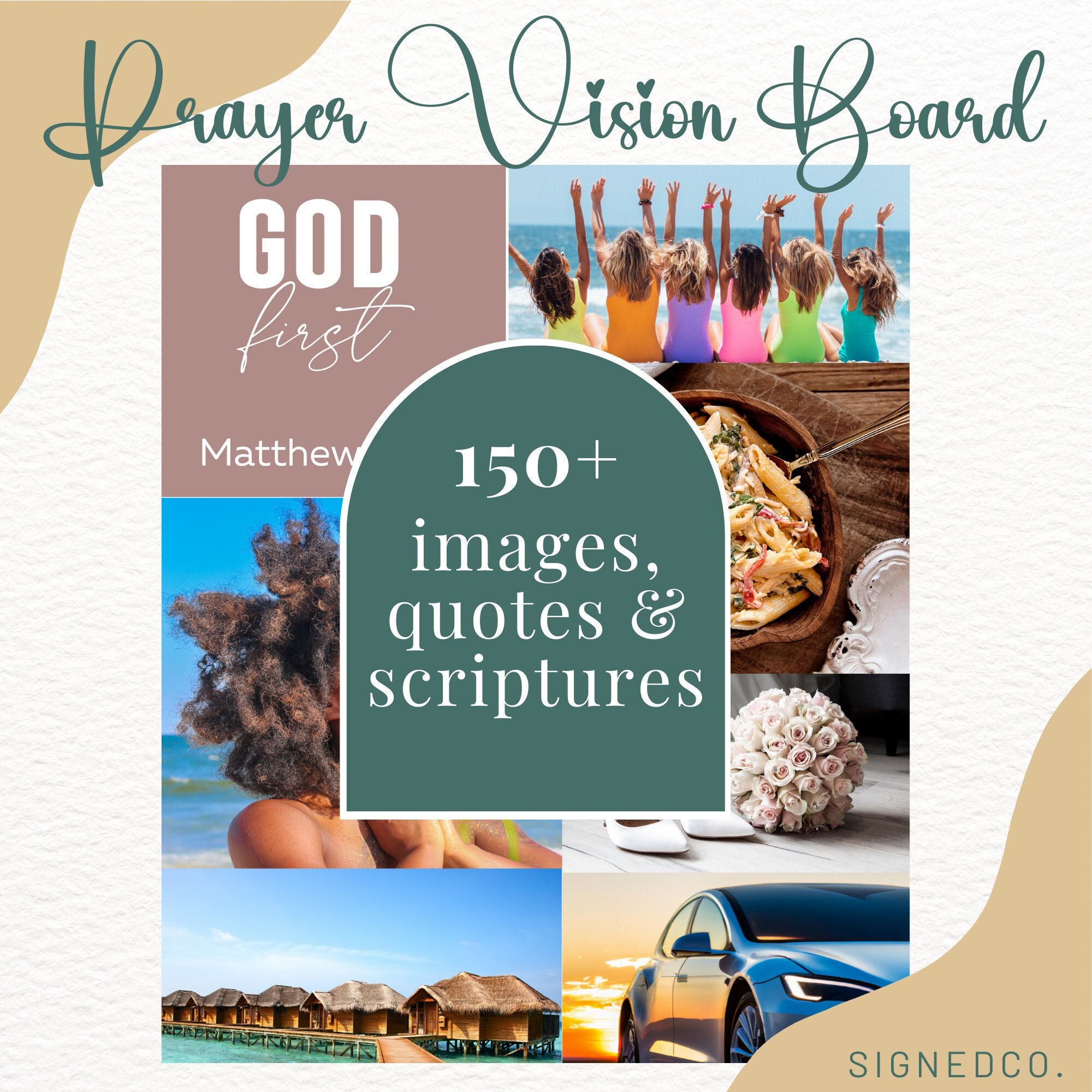 Christian Vision Board: Clip Art Book | Create a Powerful Future life goals  using 120+ Pictures, Uplifting sayings and Bible Verses. (Vision Board