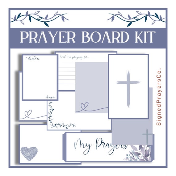 Prayer Board Kit Printable, Bible Verse Cards Prayer Activity