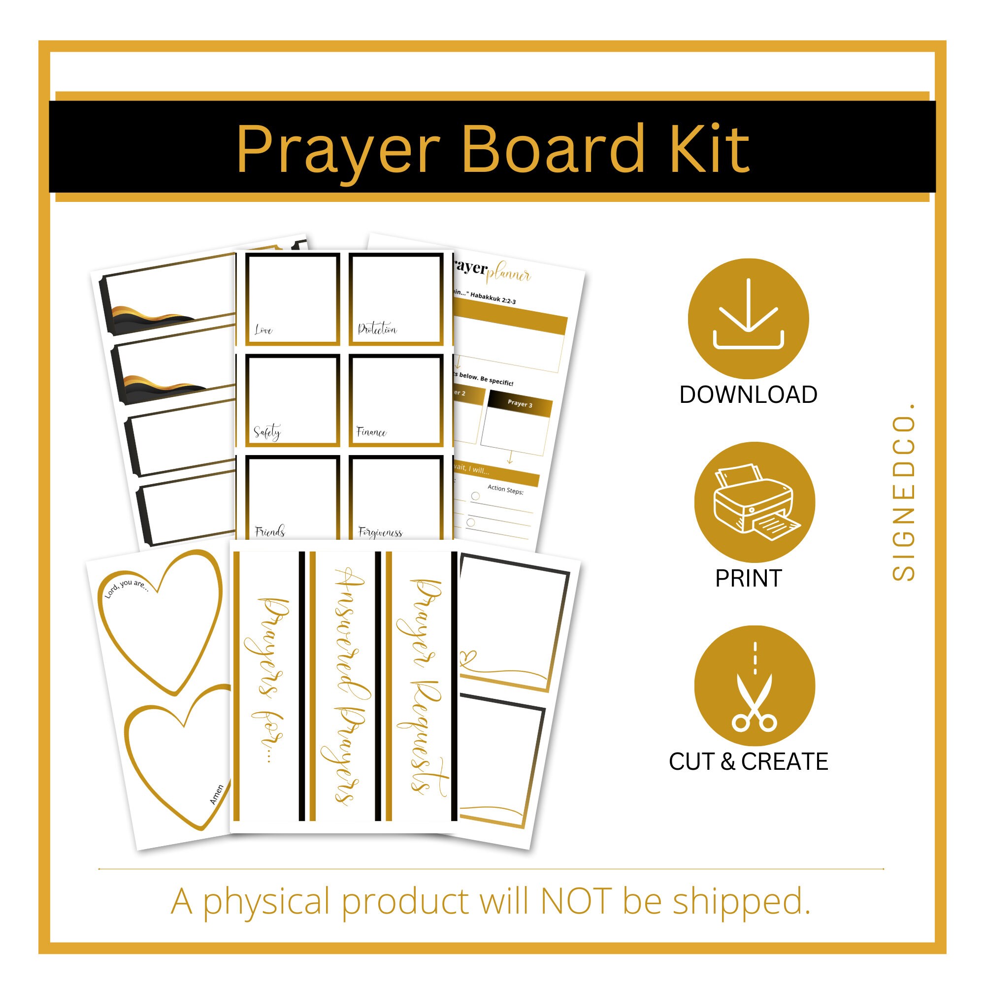 Prayer Board Starter Kit, Printable Prayer Request Cards, Christian Prayer Card Templates for ...