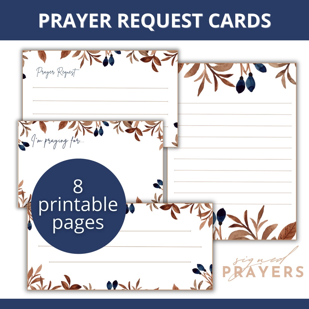 Prayer Board Supplies, Prayer Request Cards, Printable Prayer Card Templates, Daily Prayer List ...