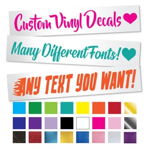 Custom Name Vinyl Decals – Stickers for Cars, Laptops, Tumblers, Water Bottle, Phone Cases, Boats, Scrapbooks, RVs, Trucks, and Crafts