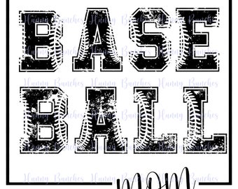 Baseball Mom PNG, Sublimation Design Digital Download, Baseball Mom Design, Téléchargement numérique, Sublimate Download, Graphic Design Png