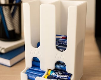 AA/AAA Battery Dispenser | Battery Storage | Organizer | Office