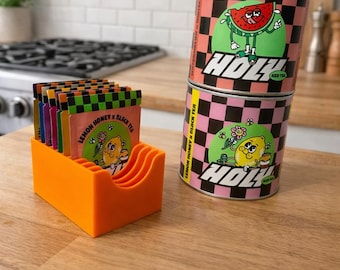 Holy 3D Printed Energy & Tea Stick Packet Holder – Organizer for Energy & Tea Sticks – Modern, Space-Saving – Kitchen, Desk Storage