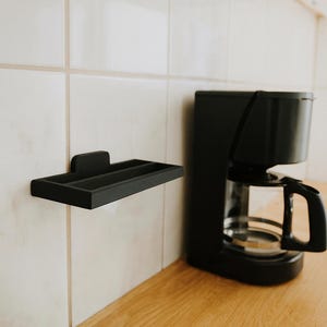 Filter holder for coffee filters size 2 & 4 – 3D printed – wall organizer – for gluing or screwing – coffee station accessory image 2