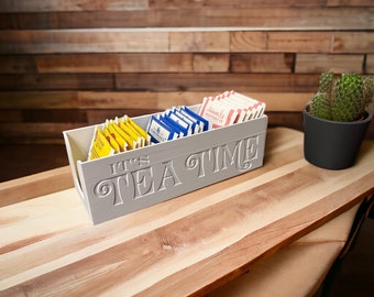 Tea box, tea bag dispenser 3D printed various colors | Tea | Tea dispenser | Tea organizer
