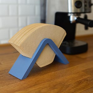 Kaffeefilterhalter Aus Holz – Magnetischer Deckel, Staubdicht, 12x12x4,5 Cm, Für Espresso-Filterpapier, Rustikale Küchendeko