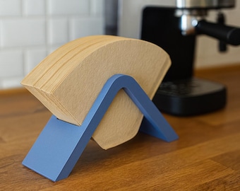 3D printed coffee filter holder – size 4 filter holder – modern coffee filter organizer – minimalist for kitchen & coffee station