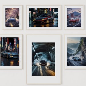 Pack 1 Tokyo Drift Vibes: 6 High-Resolution Printable Posters
