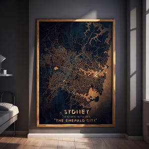 Decorazione da parete moderna stampabile di Sydney "The Emerald City".
