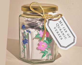 Handgemaltes Glas mit islamischen Versen: Koranzitate, Islamisches Geschenk, Nikkah
