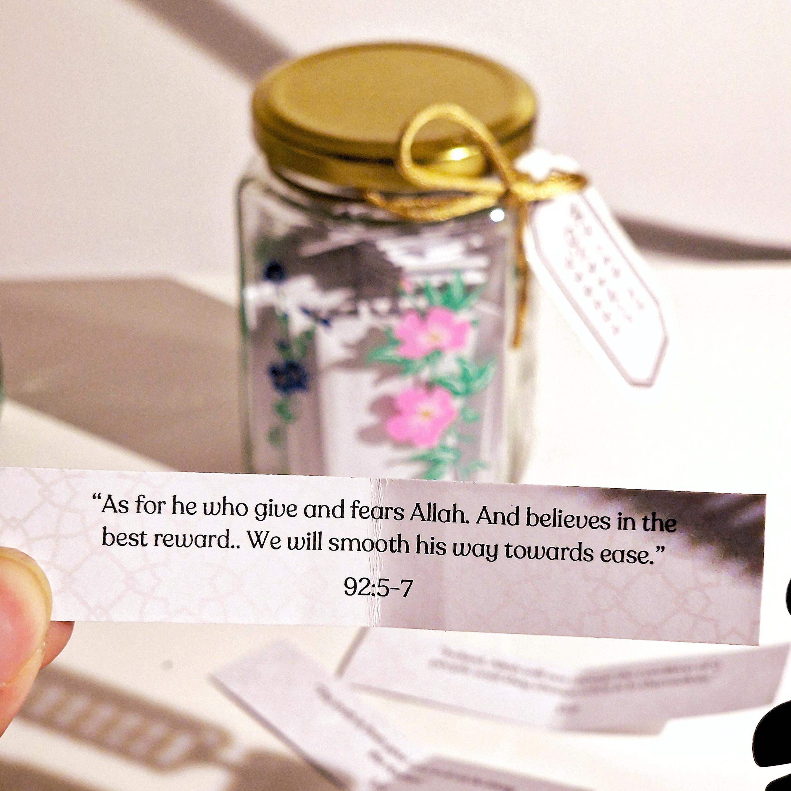 Hand-painted Islamic Verse Jar: Quran Quotes, Islamic Gift, Nikkah ...