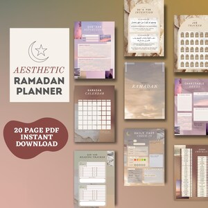 Ramadan Daily Digital Printable Planner, 2026 Islamic Self Help Journal, Wellness Tracker, Fasting Diary image 2