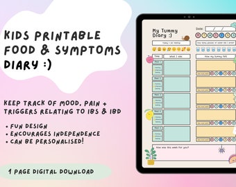 Kids Food & SYndroms Tracker: IBS, Allergy, Morbus Crohn (PDF)