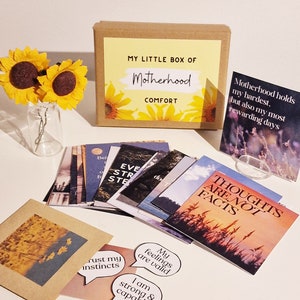 Meine kleine Box des Mutterschaft Trost | Letterbox Geschenke | Affirmationskarten | Neues Mutter Geschenk