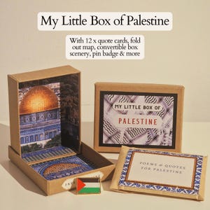 Ma petite boîte de Palestine | Cadeaux boîte aux lettres | Cartes de motivation | Cadeau islamique | Citations inspirantes islamiques