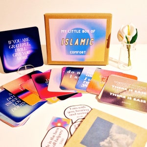 Ma petite boîte de réconfort islamique | Cadeaux boîte aux lettres | Cartes de motivation | Cadeau islamique | Citations inspirantes islamiques | Moderne