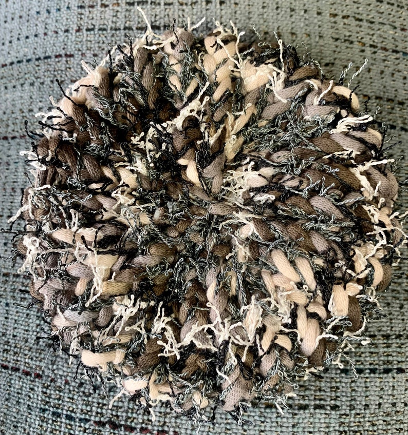 Handmade Cotton Scrubbies: Reusable Kitchen & Exfoliating Scrubbers Gray