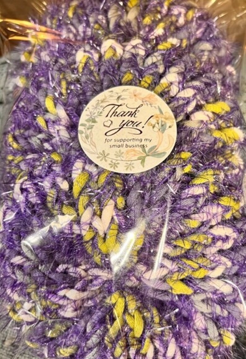 Handmade Cotton Scrubbies: Reusable Kitchen & Exfoliating Scrubbers Purple
