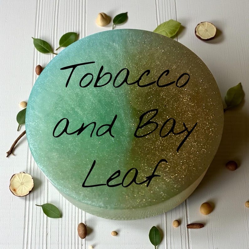 Sapone da barba fatto a mano: crea il tuo set regalo, regali per lui TobaccoBayleafSoap