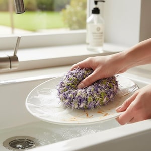 Handmade Cotton Scrubbies: Reusable Kitchen & Exfoliating Scrubbers image 1