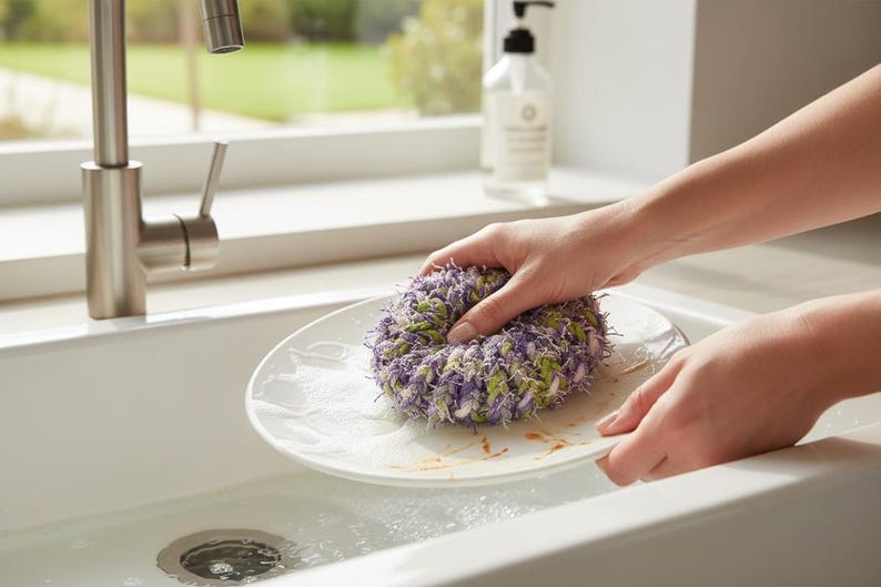 Handmade Cotton Scrubbies: Reusable Kitchen & Exfoliating Scrubbers image 1