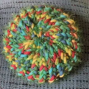 Handmade Cotton Scrubbies: Reusable Kitchen & Exfoliating Scrubbers Rainbow