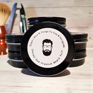 Smoked Oud premium beard balm.