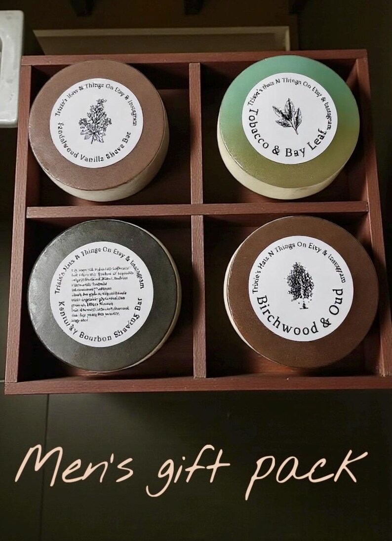 Sapone da barba fatto a mano: crea il tuo set regalo, regali per lui Four Pack Gift Set