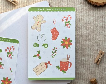 Christmas Sticker Sheet | Holiday Sticker Sheet | Bullet Journal Stickers | Planner Stickers | Scrapbook Stickers