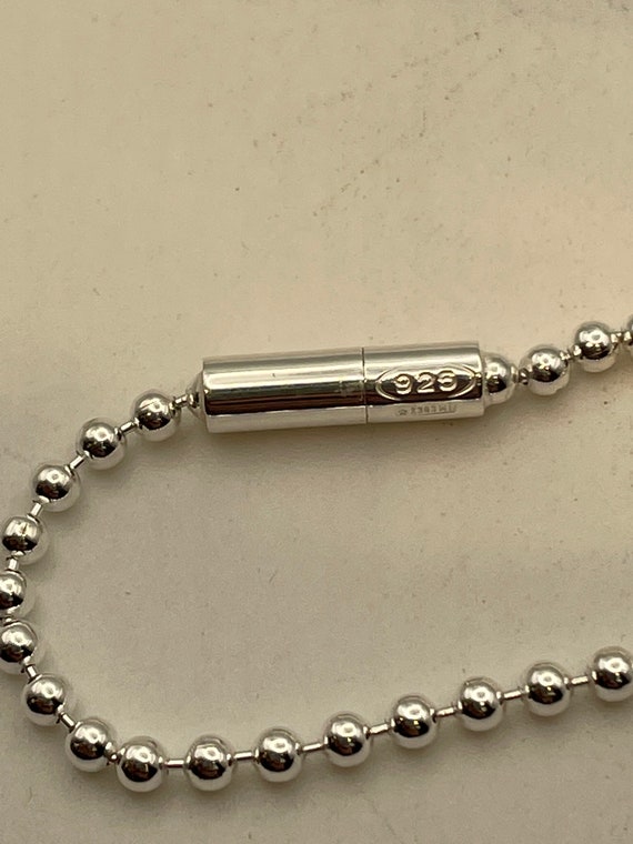 Sterling Silver I.D. Tag Pendant With 24” Sterling Silver