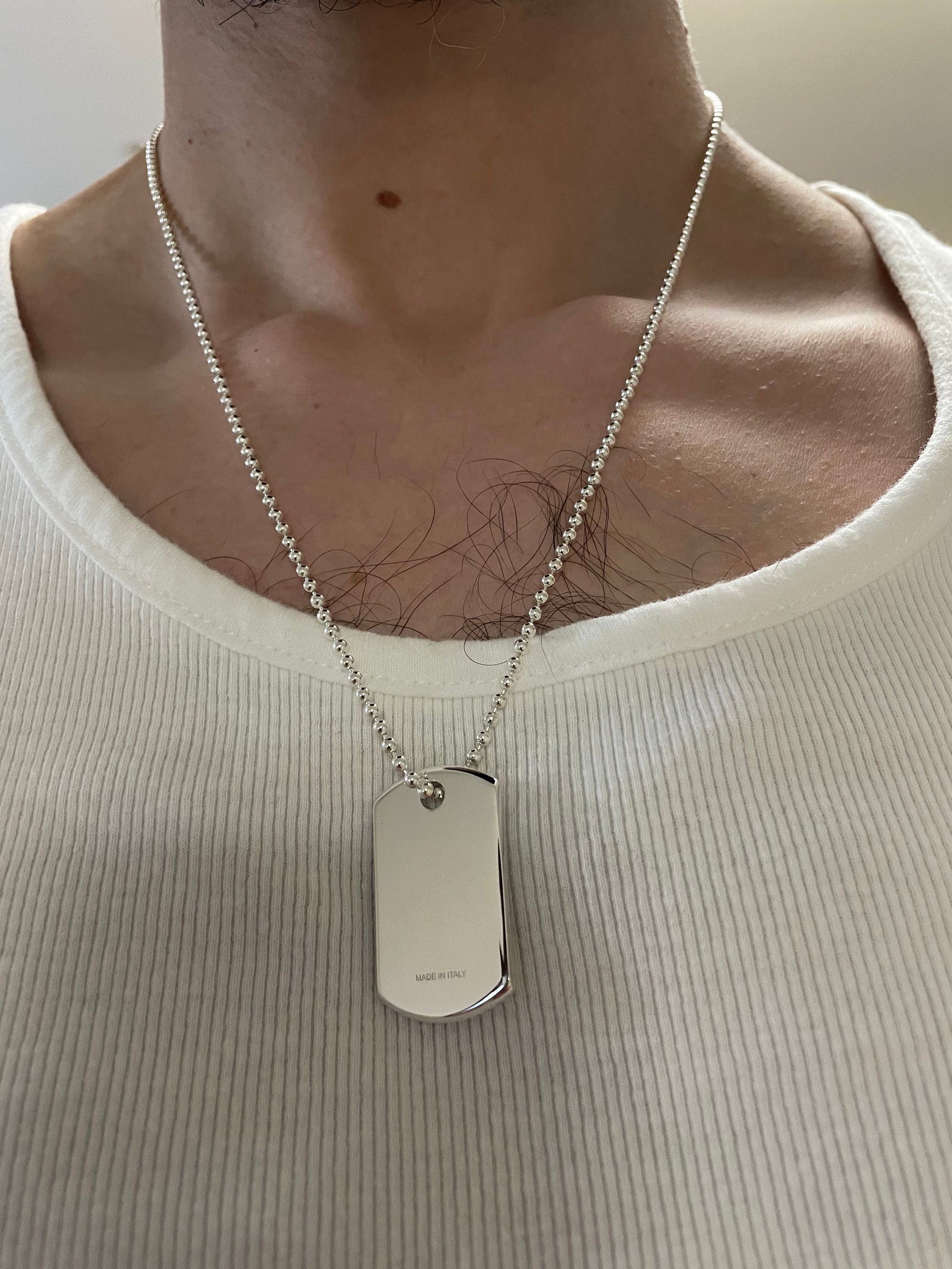 ネックレス・チョーカー Makers I.D. Tag Pendant in Sterling Silver, 24\