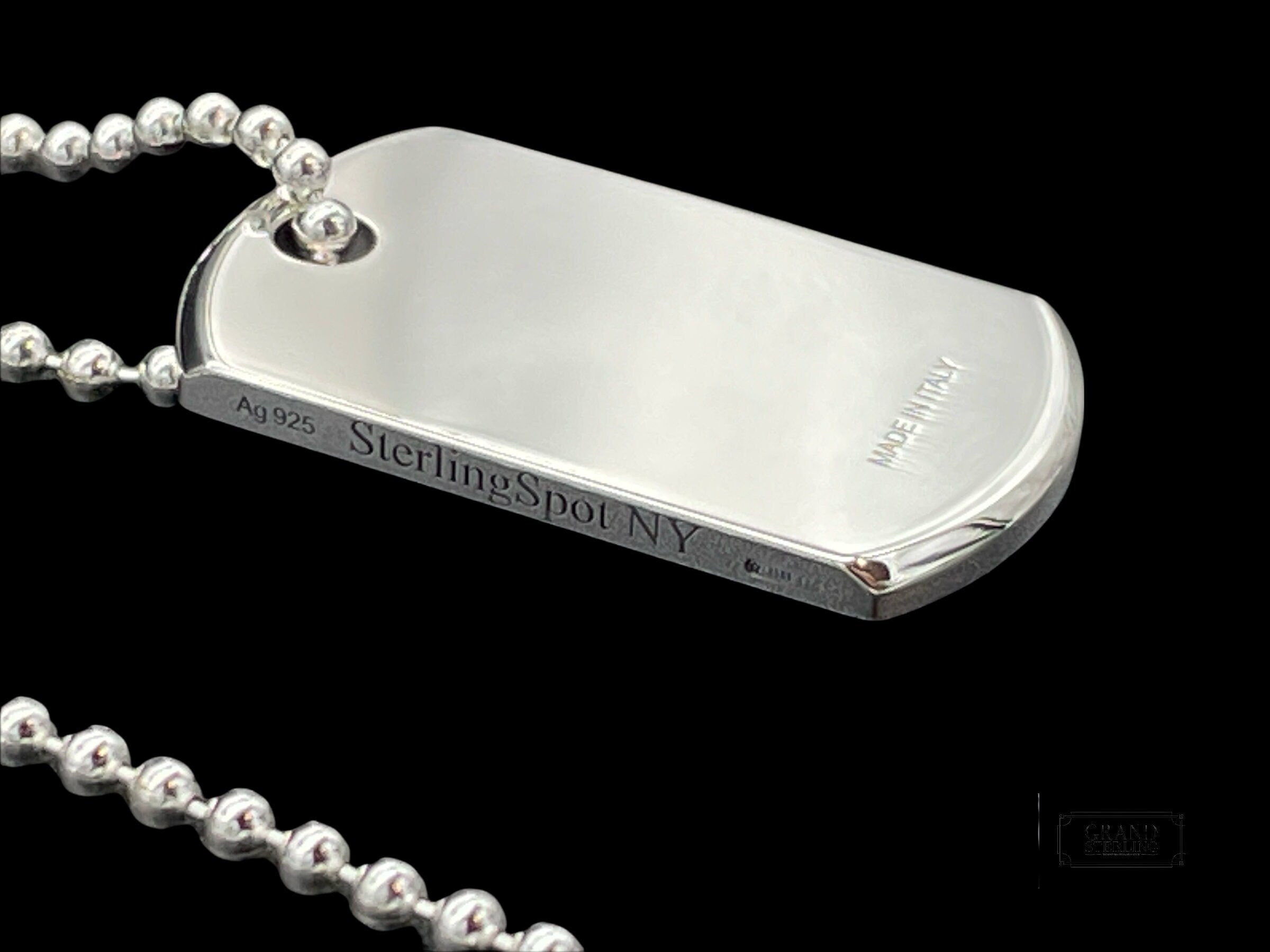 ネックレス・チョーカー Makers I.D. Tag Pendant in Sterling Silver, 24\" Makers I.D. Tag Pendant in Sterling Silver, 24