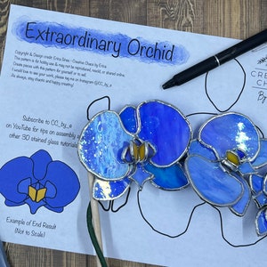 3D Orchid Stained Glass Pattern