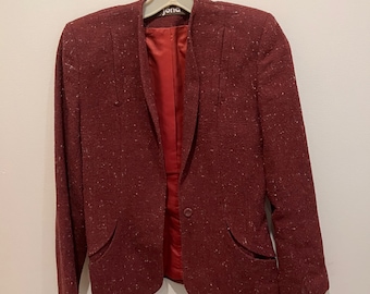 Jona Mulberry tweed wool jacket, red silk lining, worn in "Visitor From the Grave" episode of Hammer House of Horror, 1980