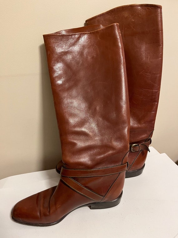 Martinez Valeo  vintage brown leather boots Size E
