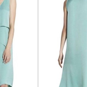 BCBG Maxazia Asymmetrical Light Aqua Layer Dress  XS