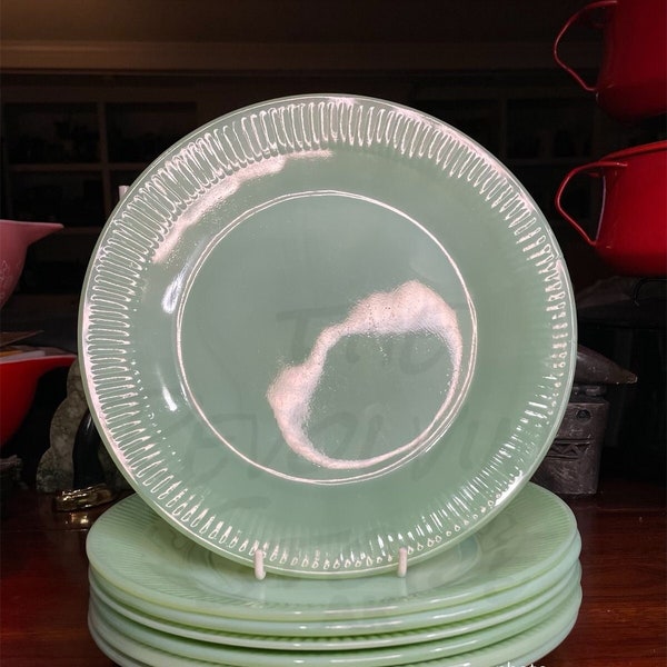 Fire King Jadeite Jane Ray Dinner, Salad Plate or Soup Bowl - Choice