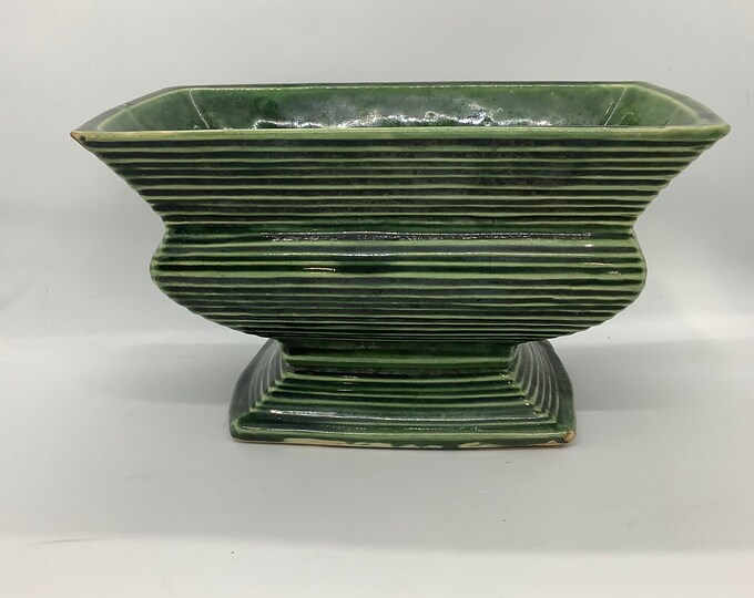 Mccoy Pottery Green Flower Pot Etsy
