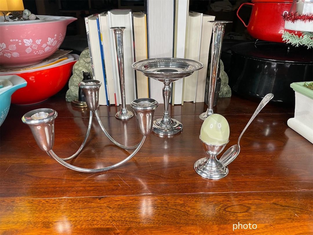 Vintage Sterling Silver Candle Holder, Compote, Bud Vase or ENPS Egg
