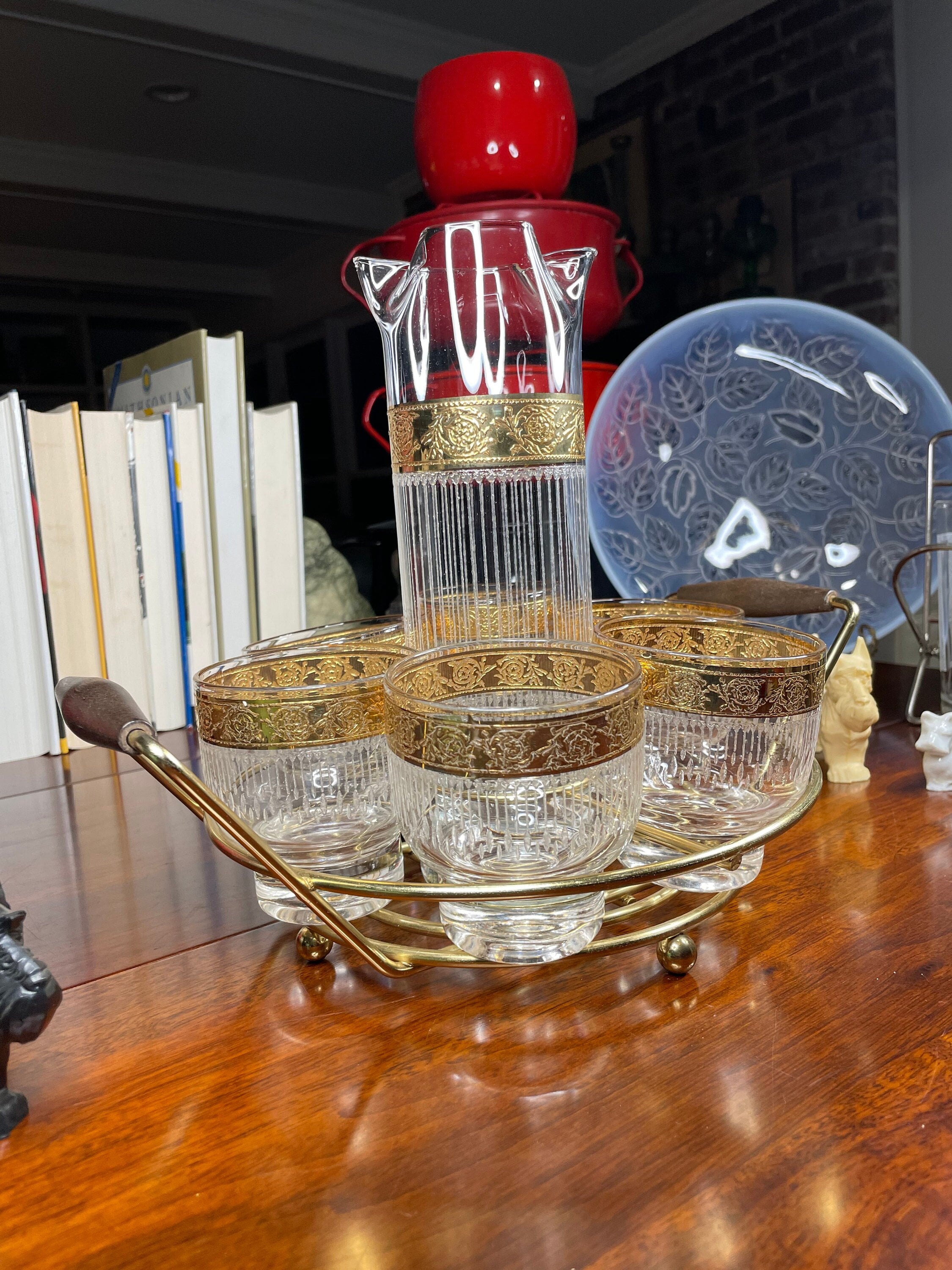 Culver Cotton Ball Glasses Pitcher Set – Southern Vintage Wares
