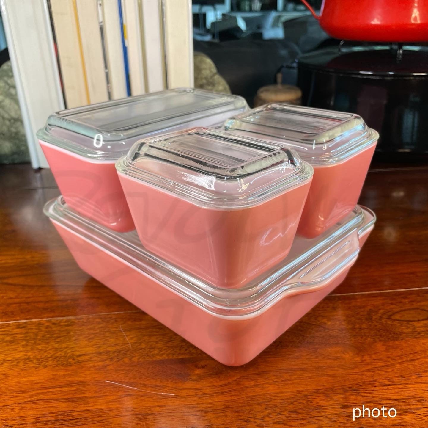 Pink pyrex 2025 refrigerator dishes