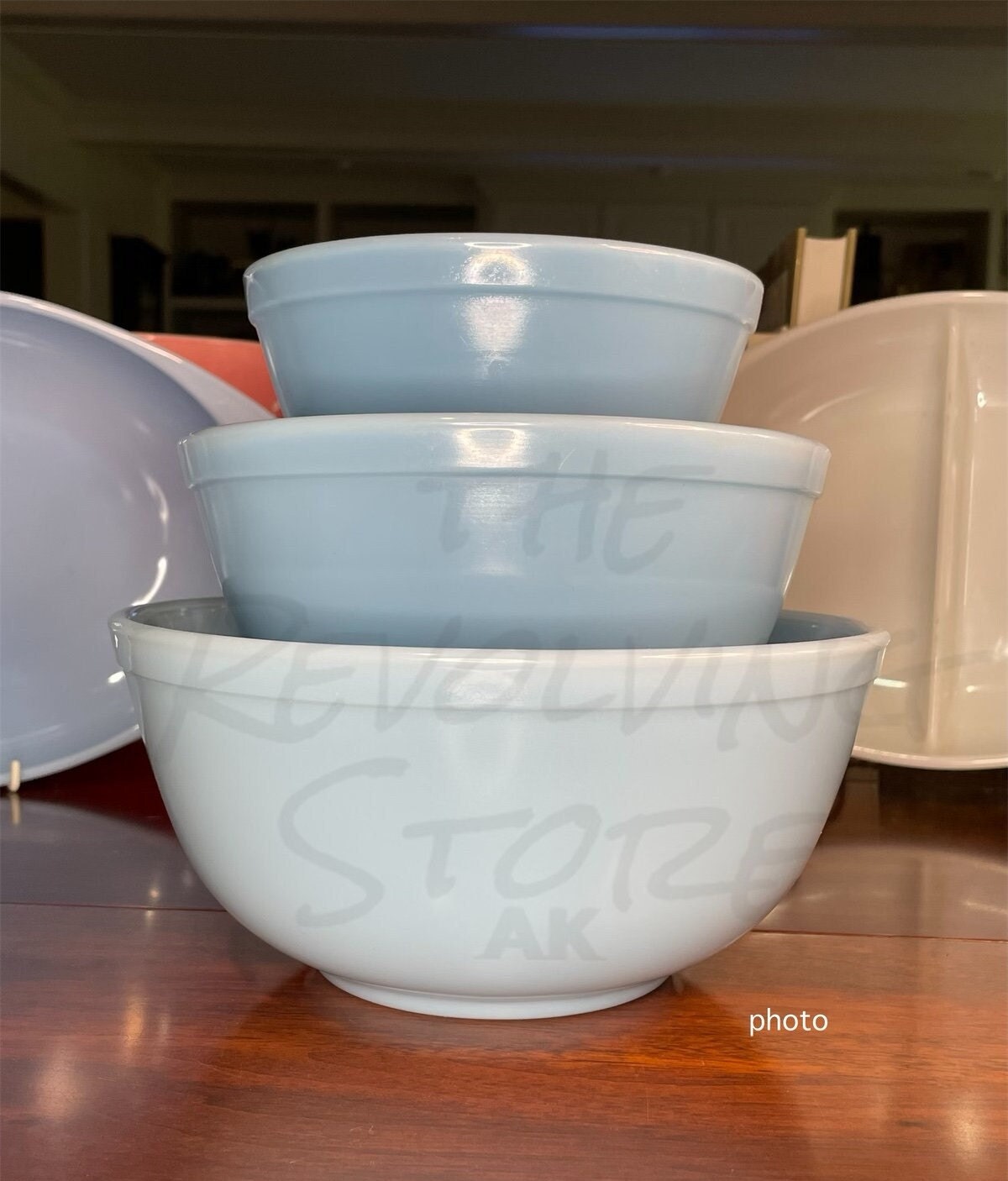 Set of Four Nesting Pyrex Blue Mixing Bowls – Portland Revibe