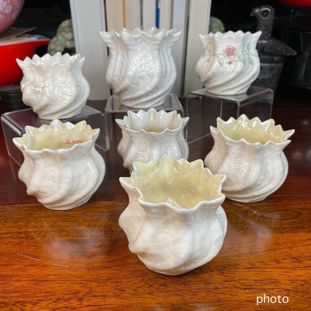 Belleek Neptune Vases Choice Etsy