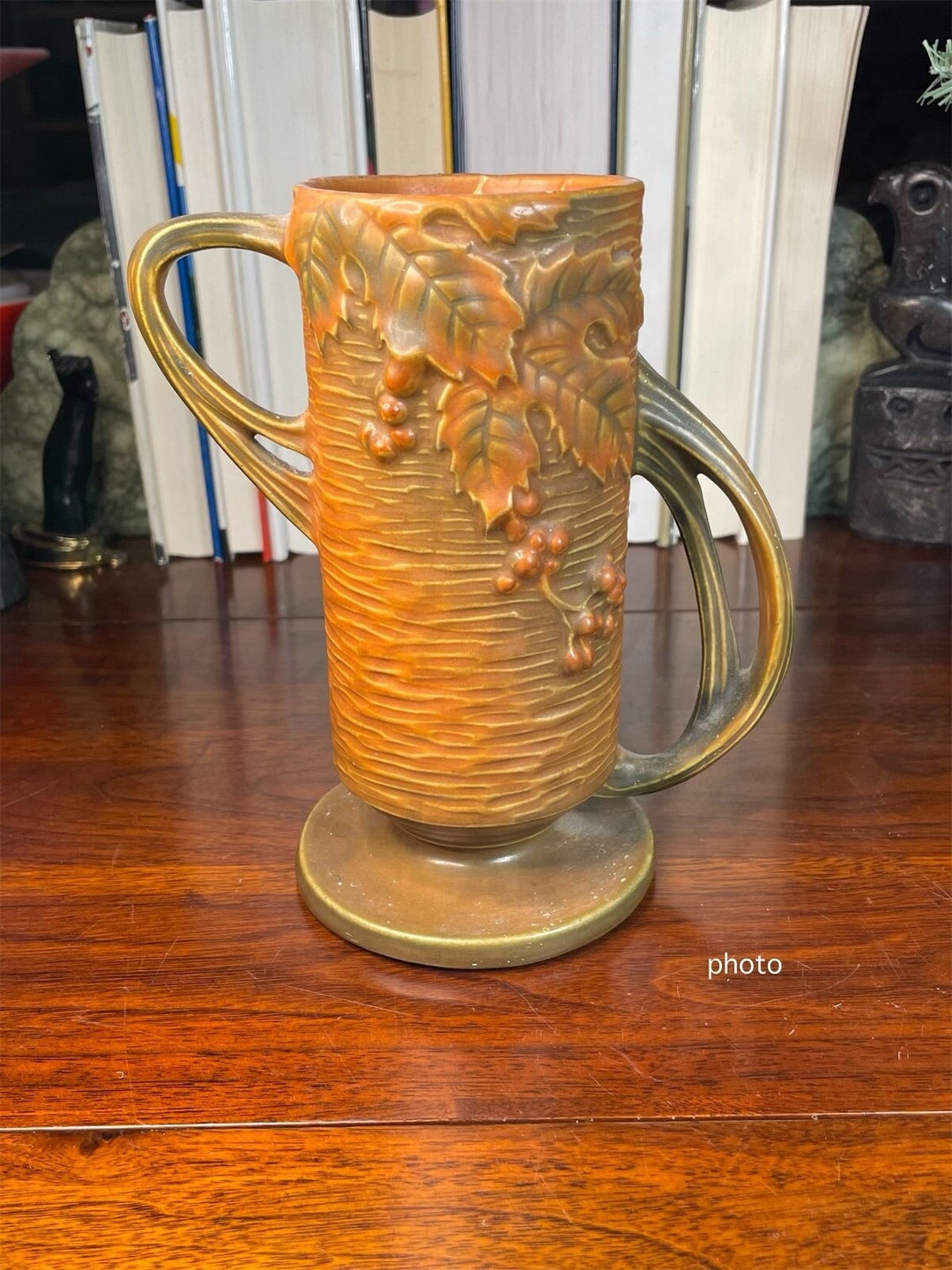 Vintage Roseville Pottery Bushberry Vase 32-7 - Etsy