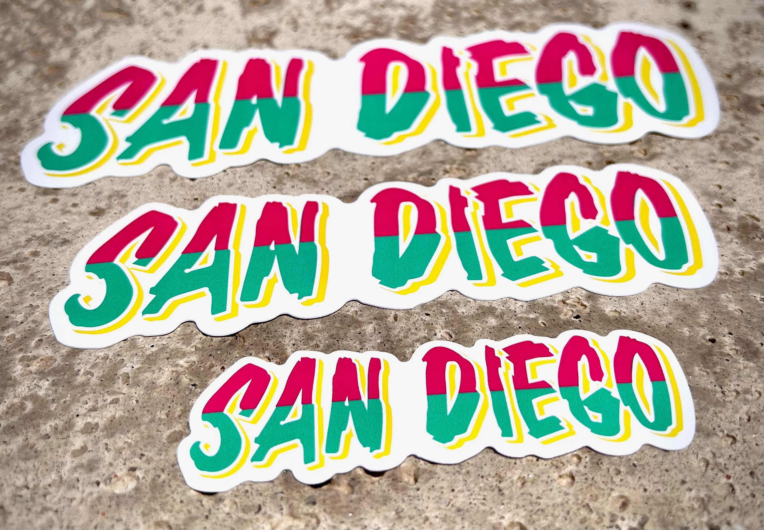 3-pack San Diego Padres New MLB Baseball 2022 Color Sticker 
