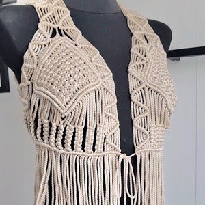 MACRAME WAISTCOAT | Wild Vacation Top | Boho Beach Waistcoat | Festival Chic Top | Bohemian Style Comfortable Must Have Women Waistcoat Top