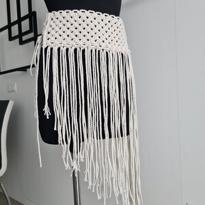 MACRAME TASSEL SKIRT | Vacation Beach Skirt | Cotton Rope Skirt | Macrame Beach Skirt | Bohemian Style Handmade Summer Macrame Skirt